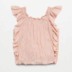 MANGO
Textured Ruffled Blouse